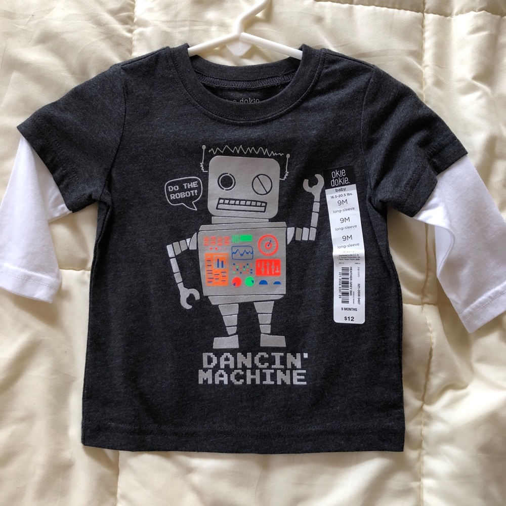 Boys robot t-shirt- new with tags